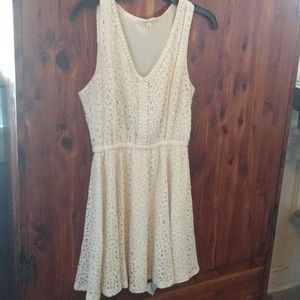 Beige lace dress